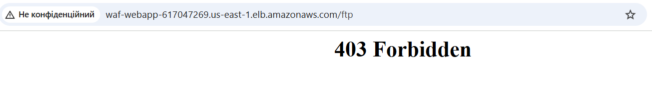 A screenshot showing a 403 Forbidden page