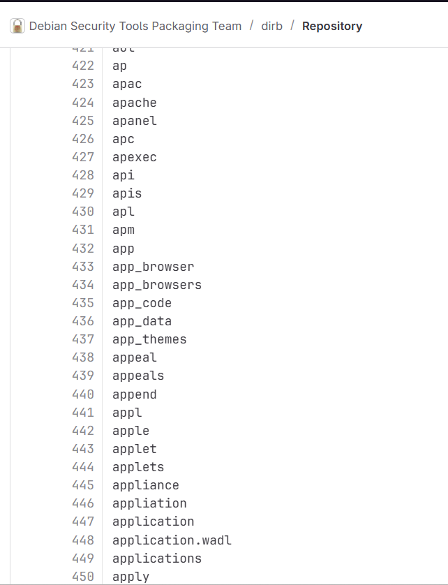 An example of using web server for directories using a dictionary file