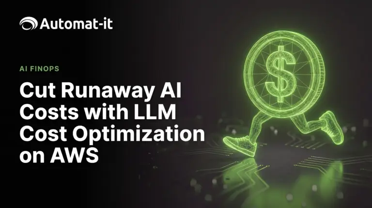 LLM cost optimization on AWS: running coin representing runaway AI cost